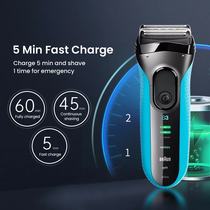 Braun Electric Shaver 3040s S3 - Body Trimmer 评论和价格