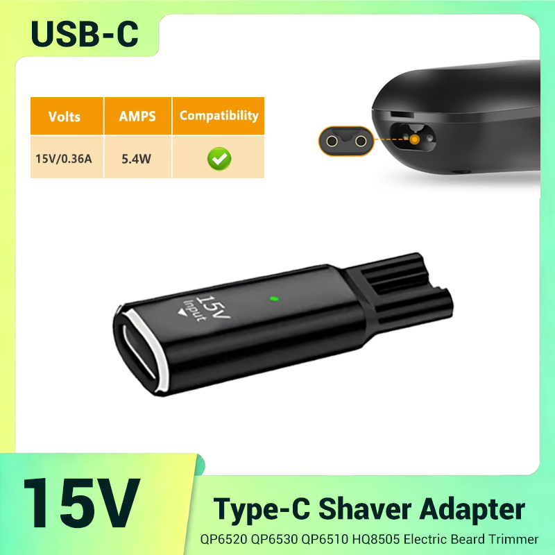 15V USB-C Safe Stable Mini Cha - Electric Shaver Rotary 评论和价格